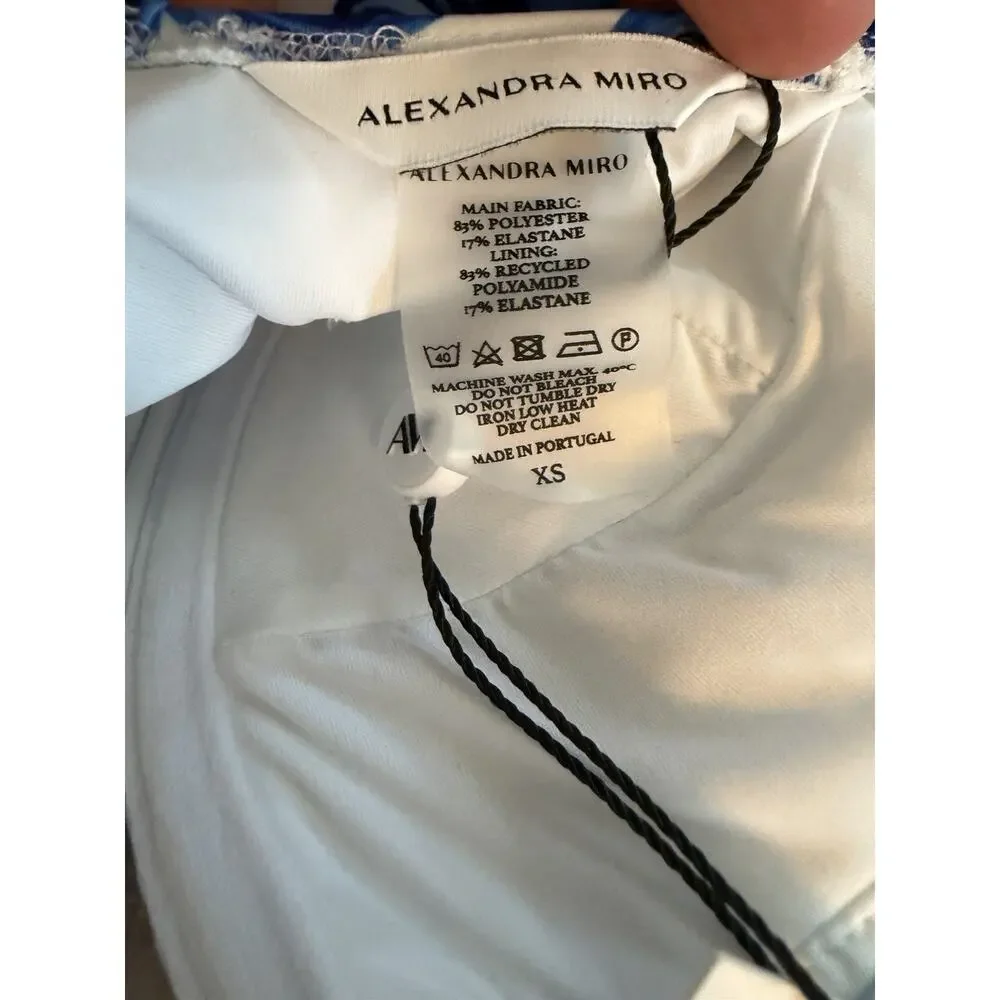 Alexandra Miro ZELLA One Piece Underwire SWIMSUIT - BLUE CAPRI XS NWT $328